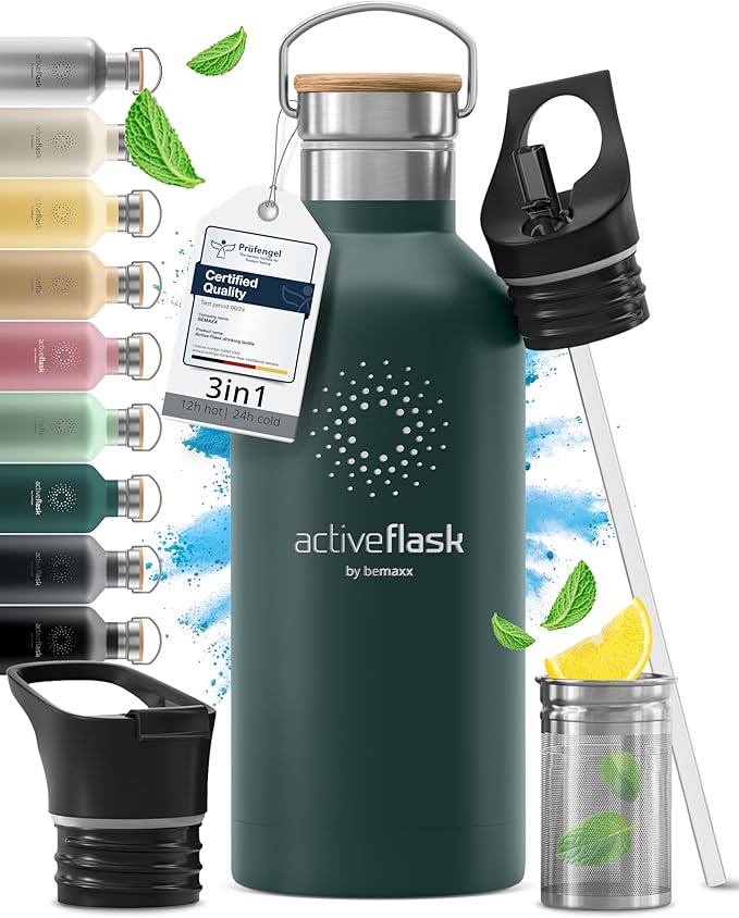 Active Flask Isolerad Vattenflaska Rostfritt Stål - produktbild